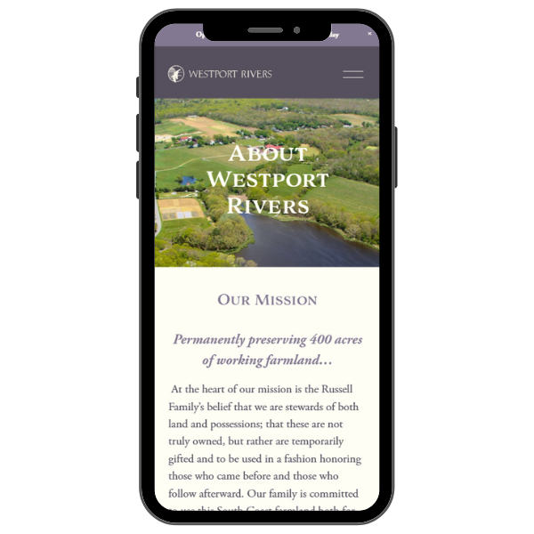 Winery's mission listed on their website. 